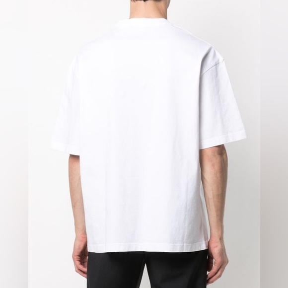 EUC Unisex Balenciaga BB Logo Embroidered Oversized Jersey Tee 100% Cotton White - Picture 5 of 13